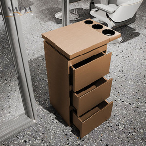Carrello da Salone in Acciaio Inossidabile con 5 Cassetti e Ruote Bloccabili - Carrello Mobile per Estetisti e Barbieri - Product Image 1