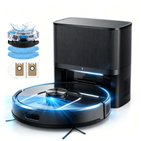 Robot aspirateur avec station d'auto-vidage, navigation LiDAR 8000Pa, robot aspirateur et serpillière 2 en 1