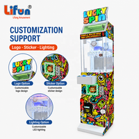 LIFUN Lucky Spin 24 Clips Machine de jeu à récompenses basée sur les compétences, en métal et plastique, version anglaise, garantie 1 an, pour divertissement familial et entreprises d'arcade