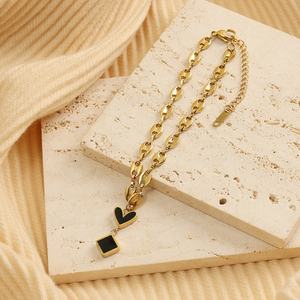 À la mode cochon nez épissage chaîne en acier inoxydable bijoux bijoux <span class=keywords><strong>de</strong></span> mode bracelets <span class=keywords><strong>de</strong></span> <span class=keywords><strong>cheville</strong></span> Onyx coeur <span class=keywords><strong>grain</strong></span> <span class=keywords><strong>de</strong></span> café Mariner lien chaîne <span class=keywords><strong>cheville</strong></span> - Product Image 4
