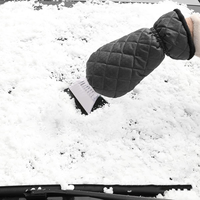 Lame antidérapante chaude et imperméable à l'eau, outil de déneigement pour vitres de voiture, grattoir anti-rayures avec gant