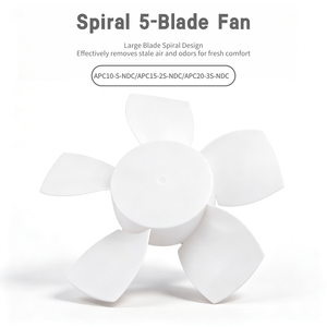 Ventilador de Extracción para Baño NEDFON, 10 Pulgadas, Plástico, Montaje Axial en Pared, Eléctrico, 220V, Blanco, APC10-S-NDC - Product Image 4