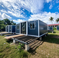 Maison conteneur extensible de 20 pieds à panneaux sandwich contrôlée par l'IA avec climatisation et salle de bain