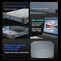 Workstation Laptop Industri Portabel Tahan Banting, Intel I9-13900H, Memori 8GB