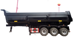 Remolque de descarga hidráulica de carga 34CBM de 3 ejes de alta calidad con acero de alta resistencia T700 construcción 60T frenos de doble línea gran oferta - Product Image 3