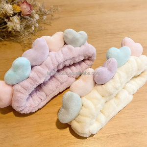 Diadema de Felpa para <span class=keywords><strong>Maquillaje</strong></span>, Suave y Cómoda, de Franela y Coral, Multicolor, para Lavar la Cara, Cuidado de la Piel, Yoga y Spa - Product Image 3