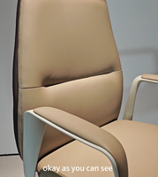 Chaise de bureau ergonomique en cuir artificiel Chaise longue d'attente en cuir artificiel