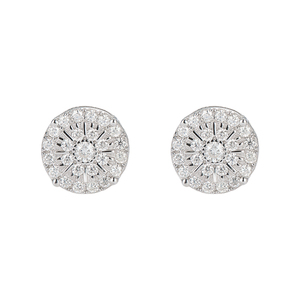 Brillante redondo 925 plata esterlina VVS Lab Grow Diamonds Moissanite Stud Pendiente Uso diario para mujeres y hombres. - Product Image 1