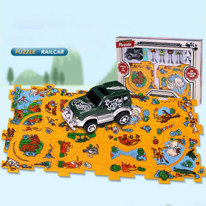 Puzzle pour enfants chauds Puzzle électrique Railcar bricolage ville <span class=keywords><strong>carte</strong></span> scène bâtiment garçons et filles jouets enfants <span class=keywords><strong>Train</strong></span> jouets - Product Image 1