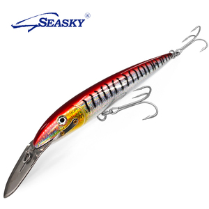 SEASKY 24cm Leurre de pêche Jerkbait <span class=keywords><strong>en</strong></span> acier inoxydable 80g à plongée profonde, leurre dur <span class=keywords><strong>pour</strong></span> gros gibier, pêche à <span class=keywords><strong>la</strong></span> <span class=keywords><strong>truite</strong></span> - Meilleure vente - Product Image 1