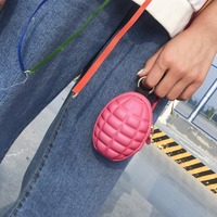 Dompet kunci mobil berbentuk granat multi-fungsi dompet kulit Pu ritsleting tangan dompet koin Mini dompet tempat tas gantungan kunci