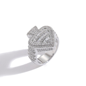 Zirconium Zircon Heart <b>Ring</b> Peach <b>Couple</b> <b>Ring</b> Popular Accessories - Product Image 4