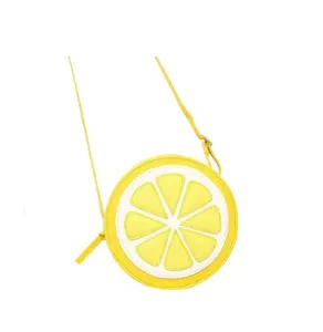 夏季柠檬形迷你包女信使小包圆形斜挎包女可爱手提包