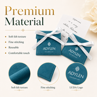 Pochette à bijoux en flanelle et suède pour vendeurs e-commerce, sacs à bijoux en velours personnalisables avec logo pour boutique en ligne, vente en gros et approvisionnement en vrac