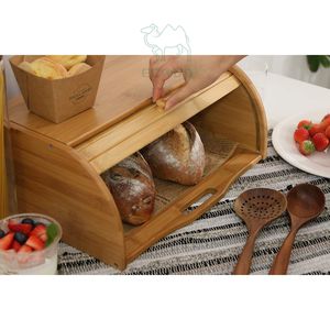 Caja personalizada de fábrica para pan Caja de pan de bambú natural de alta calidad Cubo de pan de bambú Premium de Bambú - Product Image 2