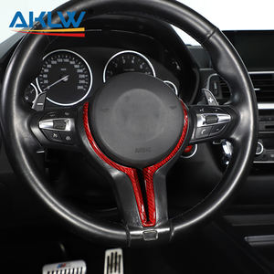 Pour <span class=keywords><strong>BMW</strong></span> M-Sport Sports Version véritable Fiber <span class=keywords><strong>de</strong></span> carbone voiture intérieur accessoires Console centrale volant autocollants décoratifs - Product Image 6