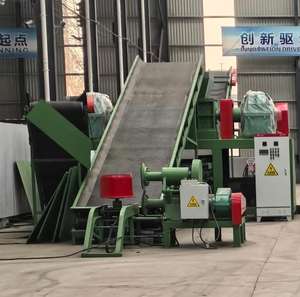 מגרסת צמיגים תעשייתית כבדה למחזור צמיגים משומשים עם מערכת הפרדת תיל פלדה ומערכת גריסה - Product Image 3