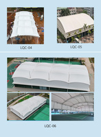 Estructura de Membrana Tensada de Tela PVDF Autolimpiante Resistente a los Rayos UV, de Gran Vano, para Canchas de Pickleball al Aire Libre, Garajes Escolares y Cobertizos