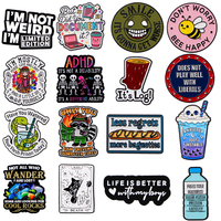 Spilla in Smalto Morbido 'Don't Worry Bee Happy' per Zaini, Spilla con Citazioni per Vestiti, Badge per Uomo, Gioielli Decorativi
