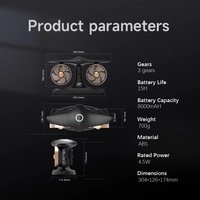 Modèle d'avion décoratif lumineux coloré BETTER, avec double ventilateur, pour table
