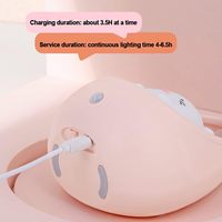 Veilleuse intelligente à détecteur de mouvement, lumière chaude, lampe de bureau LED en forme d'animal mignon, cadeaux, lampes en silicone pour enfants, lapin et chat mignons