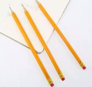 Lot de crayons de papeterie scolaire personnalisés avec logo, en bois hexagonal, graisse graphite 2B HB, avec gomme, pour le dessin - Product Image 4