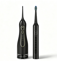 Ensemble de soins bucco-dentaires portable rechargeable 2 en 1, brosse à dents électrique sonique pour un nettoyage en profondeur, irrigateur buccal étanche pour usage domestique