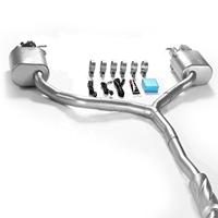 Système d'échappement pour Audi A6L C7, section intermédiaire arrière, double sortie, silencieux à soupape électrique, échappement performance Cat-Back