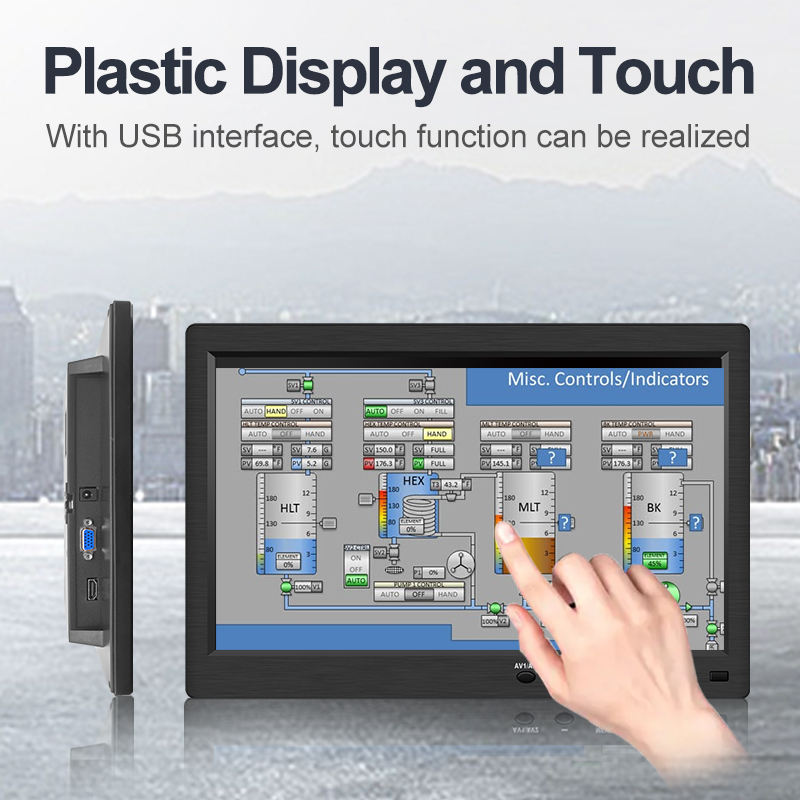 10.1 Inch Industrial Screen Open Frame Plastic Case Wall Mount IPS1280*800 Display Industrial Grade Lcd Monitor