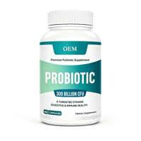 Probiotique 300 Milliards UFC 60 Capsules avec 6 Souches Ciblées Supplément OEM pour la Santé Digestive et Immunitaire