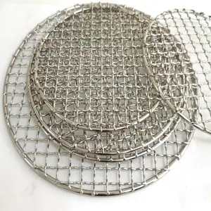 BBQ Accessories Reusable Charcoal Grill BBQ Mesh Barbecue Grill Grate Stainless Steel Cooking Grates BBQ Grill Grid