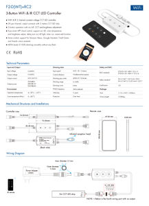 F2-D(WT)+RC2 Controllo Remoto WiFi e Infrarossi a <span class=keywords><strong>1</strong></span> Canale per LED Monocolore a Tensione Costante, Certificato RoHS - Product Image 6