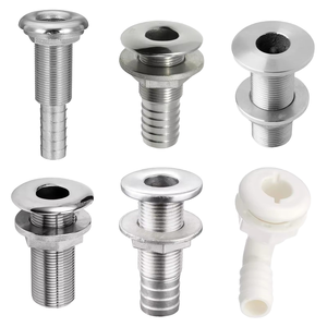 Stainless Steel 316 Marine Through Hull Outlet With Hose Connection 1-1/4 Inch BSP Thread Thru-hull Fittings <b>Yacht</b> Boat Hardware - Product Image 5