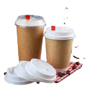 Vente chaude 2025 - Gobelet en papier kraft brun biodégradable avec couvercle, logo personnalisé imprimé - Product Image 5