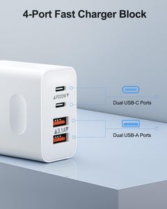 Caricabatterie da Muro USB C PD 100W 96W 67W, Adattatore di Alimentazione GaN a Ricarica Rapida per Macbook Air Pro, Dell, HP, <span class=keywords><strong>Lenovo</strong></span>, Asus, Acer, Dispositivi Mobili - Product Image 6