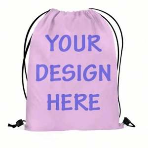Wholesale Custom Canvas Polyester Outdoor Gym Nylon Gift Bag <b>Drawstring</b> <b>Backpack</b> High Quality Cheap Price for Sport Promotions - Product Image 1