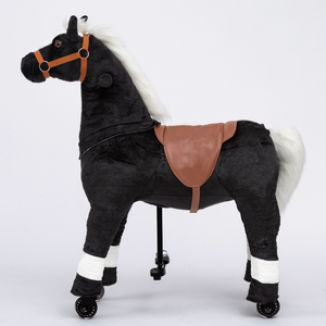 <span class=keywords><strong>Cavallo</strong></span> Nero <span class=keywords><strong>Cavalcabile</strong></span> in Peluche per Bambini e Adulti, Unisex, per Feste, con Materiali in Ferro e Peluche - Product Image 3
