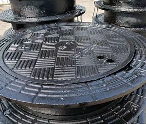 ISO 인증 최소 주문 수량 <span class=keywords><strong>1</strong></span> 개 A15 B125 C250 보행자 페달 자전거 타는 사람을위한 연성 철 맨홀 커버 일체형 - Product Image 4