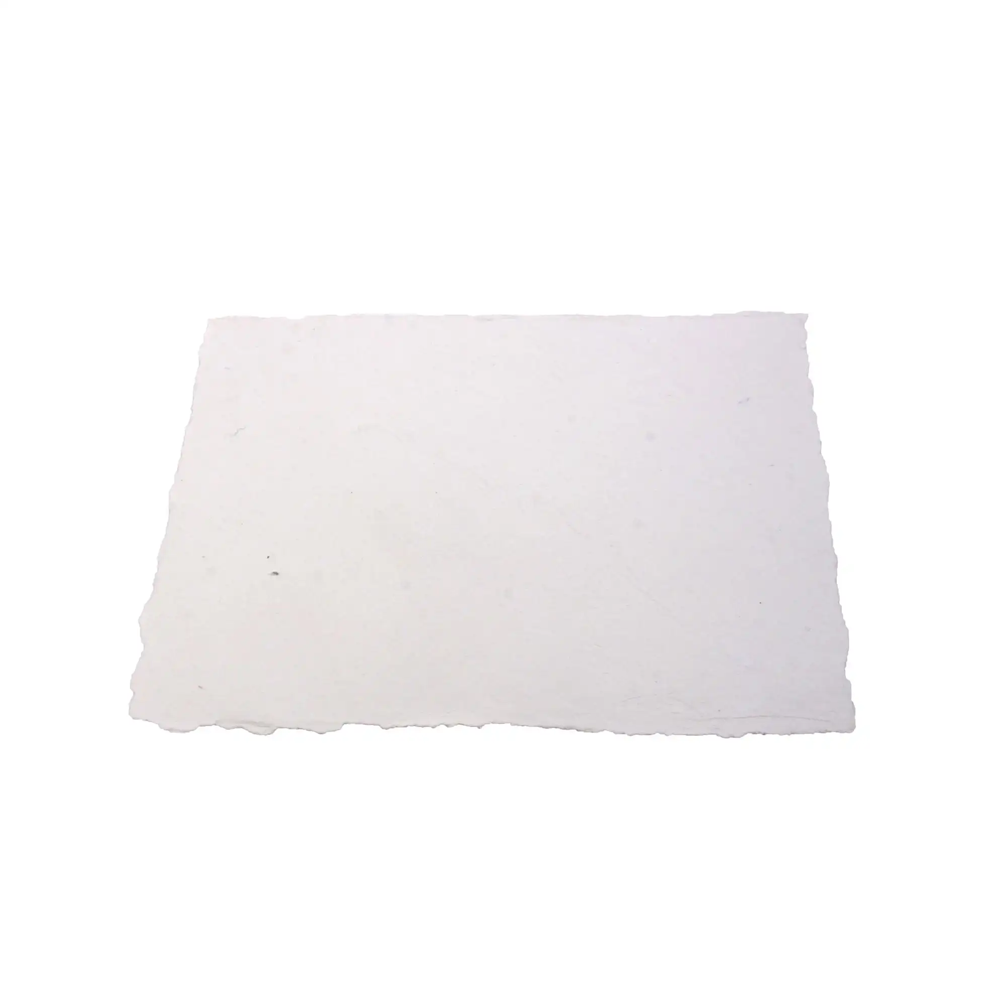 Deckle Edge Handmade Paper Blank Page for Invitation Letterpres Stationary Paper Recycled Cotton Rag White Paper with Burnt Edge
