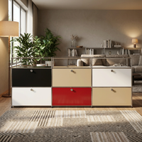 Étagère en acier élégante pour la maison, avec verre trempé, extensible, pour hôtel, bar, bureau, grande capacité de rangement, structure en fer, fournisseur