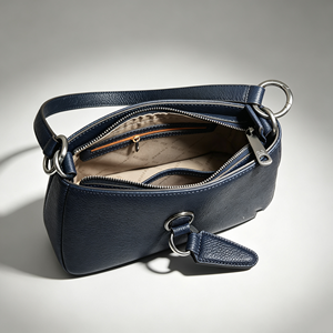 Vintage Pebbled Leather Shoulder <b>Bag</b> Detachable Strap Flap Closure Back Zipper Casual Work <b>Tote</b> - Product Image 3