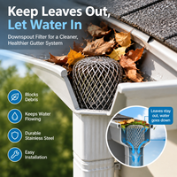 Bande de maille micro-tissée pour gouttière, filtre anti-feuilles et débris pour système de drainage des canaux de descente