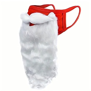 Máscara <span class=keywords><strong>de</strong></span> Barba Navideña, Máscara <span class=keywords><strong>de</strong></span> Algodón Puro Roja, Broma del Día <span class=keywords><strong>de</strong></span> Navidad con Barba Blanca, Gorro <span class=keywords><strong>de</strong></span> Barba, <span class=keywords><strong>Cejas</strong></span>, Decoraciones Navideñas - Product Image 6