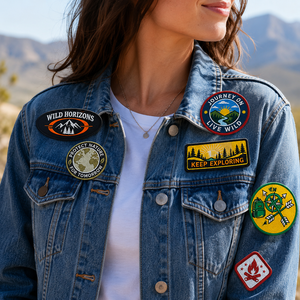 AWELLS Set di Toppe Ricamate Personalizzate, Distintivi Colorati per <span class=keywords><strong>Esterni</strong></span>, Applicazioni per Borse, Abbigliamento, Accessori e Regali - Product Image 2