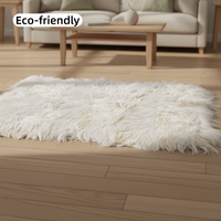 Tapis en peau de chèvre à poils longs, véritable cuir de mouton, fourrure authentique pour salon