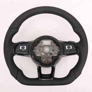 Volant en cuir et fibre de carbone YLD adapté aux modèles <span class=keywords><strong>VW</strong></span> GTI GTS <span class=keywords><strong>R</strong></span> GTD <span class=keywords><strong>Golf</strong></span> 7 <span class=keywords><strong>MK7</strong></span> MK6 <span class=keywords><strong>R</strong></span>-Line Polo Passat - Product Image 2