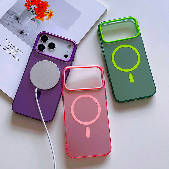 MOQ 500 IMD Magnetic Shockproof Phone Case TPU PC Hybrid Cover for iPhone 17 Series Support Wireless Charging Bulk Wholesale
