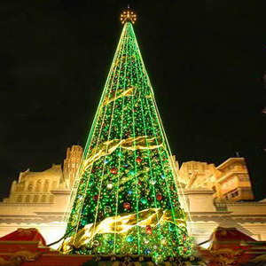 High Quality Customizable Size Luxury Pre-Lit PET Artificial Plastic Christmas <b>Tree</b> and Decorations with <b>LED</b> <b>Lighting</b> Ornament - Product Image 4