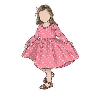 Nuovo arrivo fiore personalizzato bambini spazzolato latte seta gonna grande manica lunga bambina festa <span class=keywords><strong>di</strong></span> compleanno abito <span class=keywords><strong>di</strong></span> 7 <span class=keywords><strong>anni</strong></span> - Product Image 1