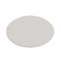 Assiette ronde de 20 cm (8 pouces) en bagasse de canne à sucre 100 % compostable, sans PFAS, biodégradable, en fibre écologique, jetable, pour restaurants et fêtes
